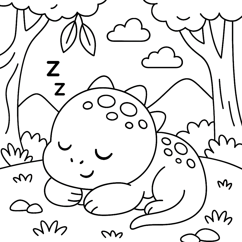 🦕 Happy Dinosaurs Adventures Coloring Book for Kids | 20 Printable Dinosaur Coloring Pages (Instant Download PDF)