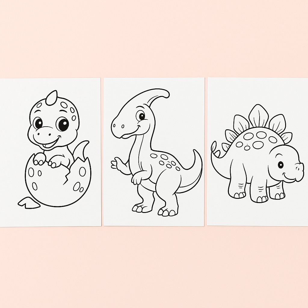 🦖 Dinosaur Coloring Book – Kids Pack (Instant Download) 🦖