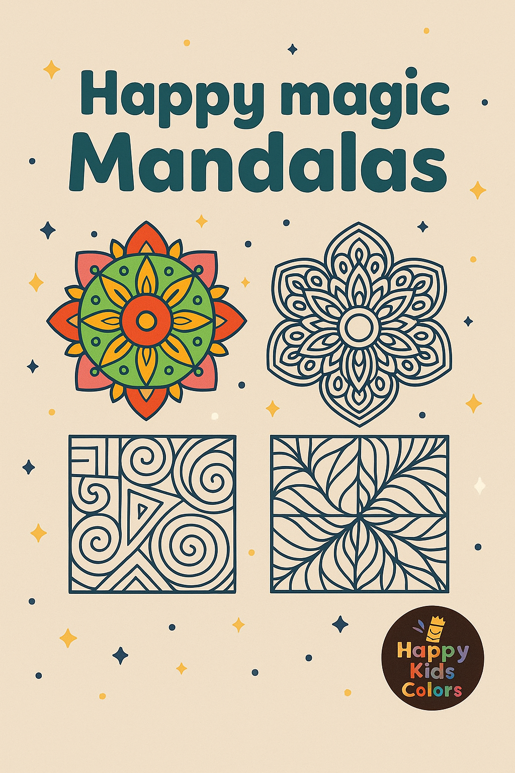 Happy magic mandalas coloring books 🖍