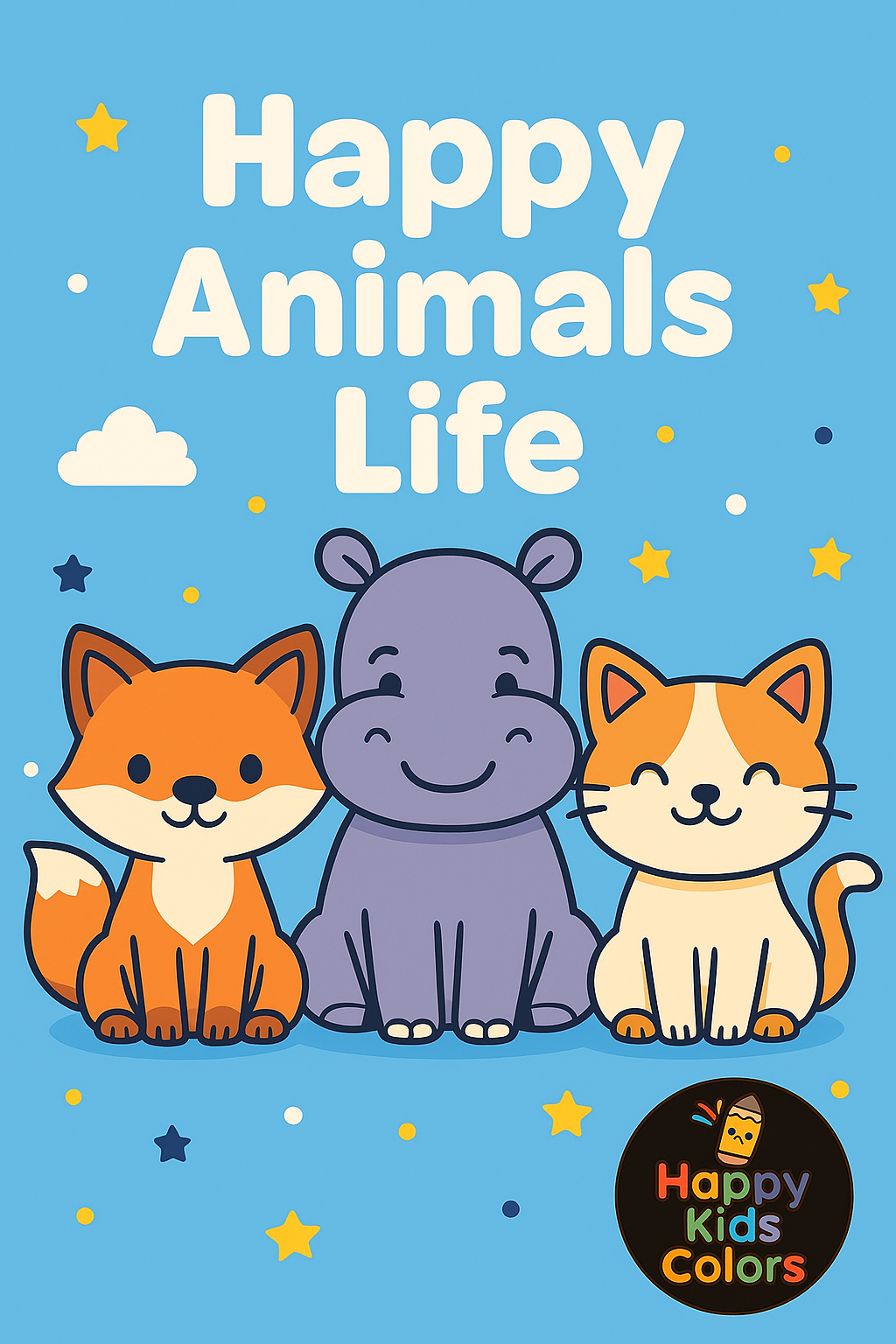 Happy Animals life coloring books 🐾