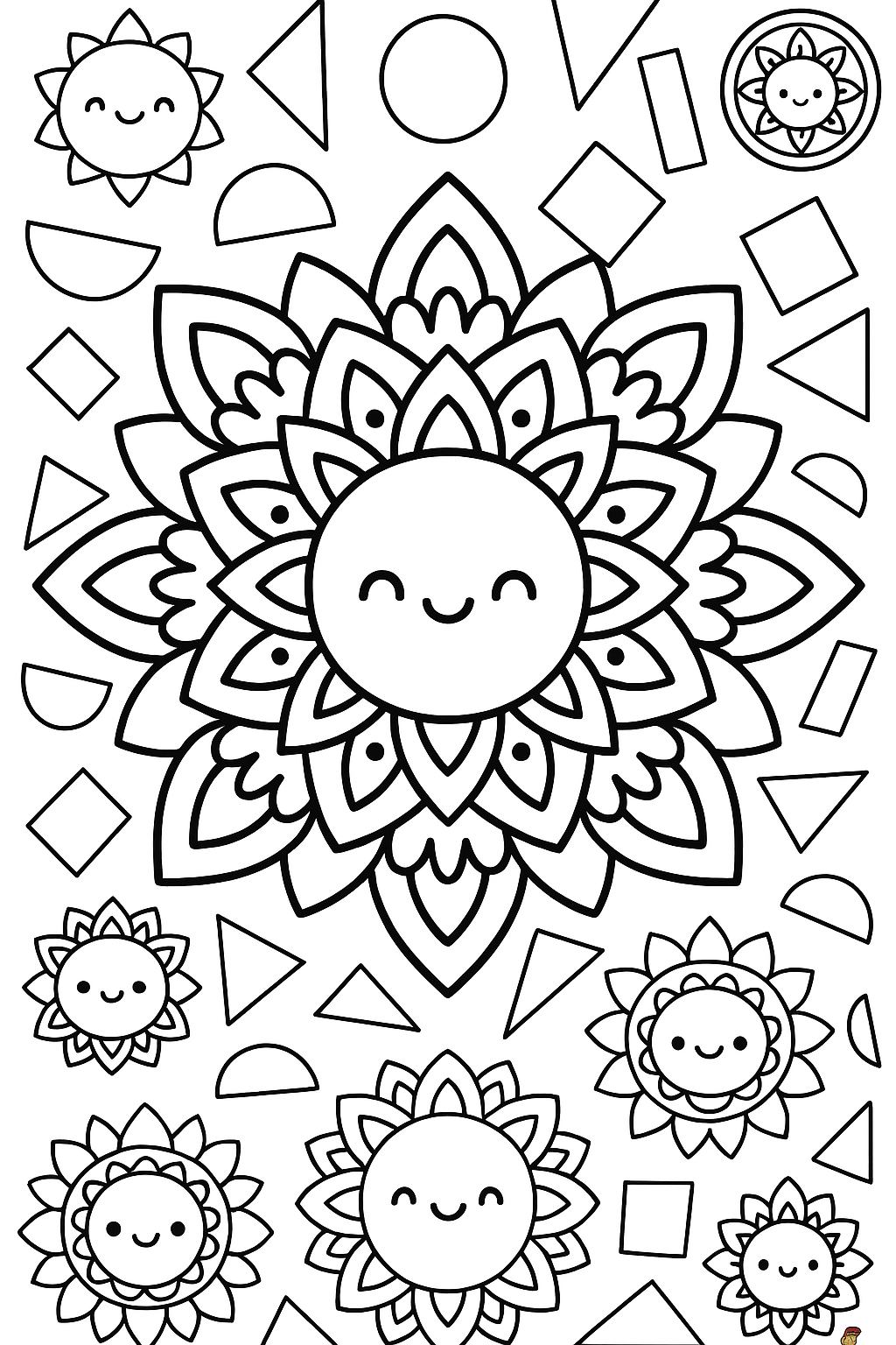 🐰 Happy Animals Mandalas for Kids – Kawaii Coloring Book (Instant Download) 🌸