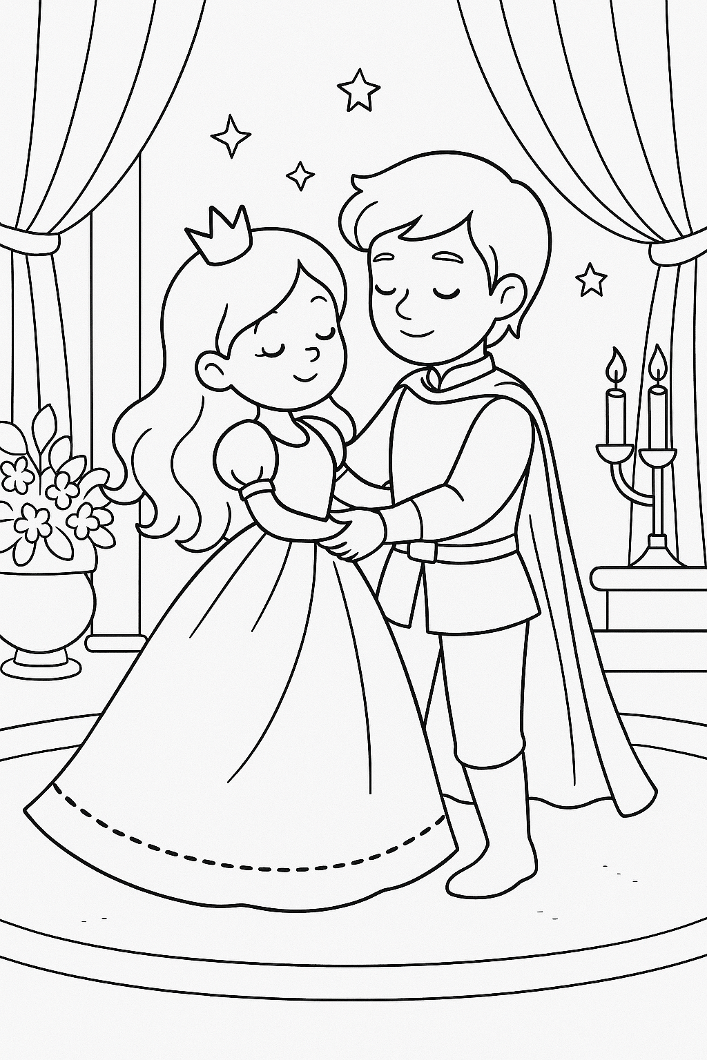 👸 Happy Princess Fairytales – 20 Adorable Princess Coloring Pages for Kids (Instant Download, A4 PDF)