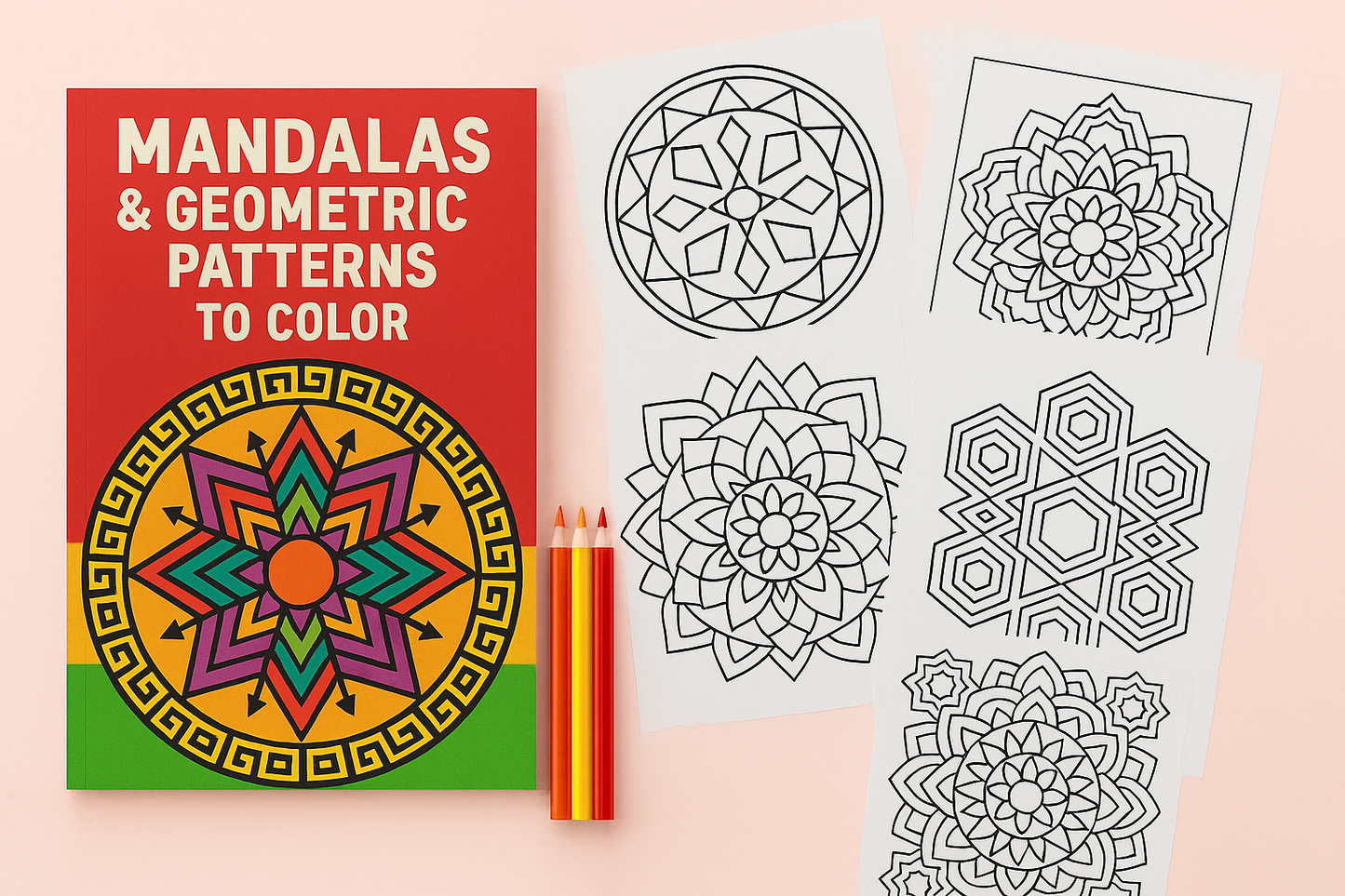🌸 Mandalas & Geometric Patterns Coloring Book – Printable Pack (Instant Download) 🌸