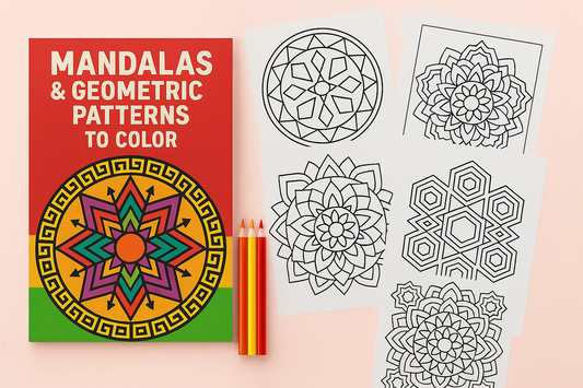 🌸 Mandalas & Geometric Patterns Coloring Book – Printable Pack (Instant Download) 🌸